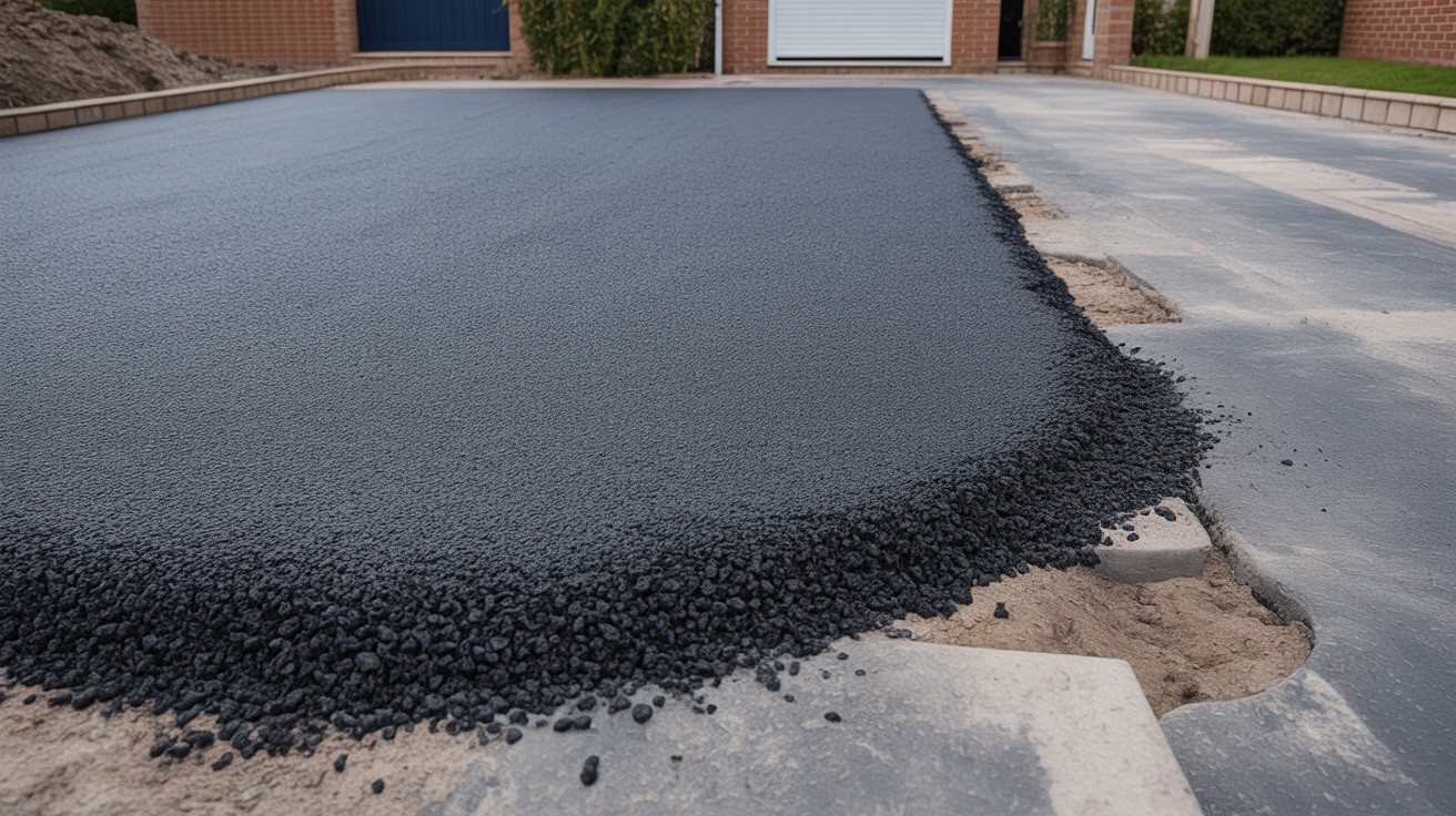Tarmac extension added to existing driveway