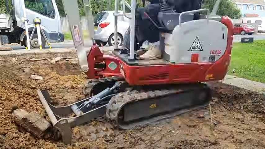 Drainage preparation before tarmac installation