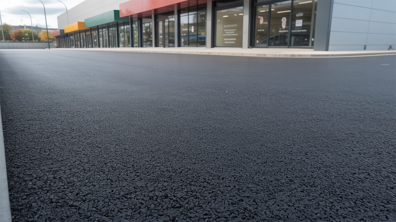 Commercial tarmac forecourt for business premises